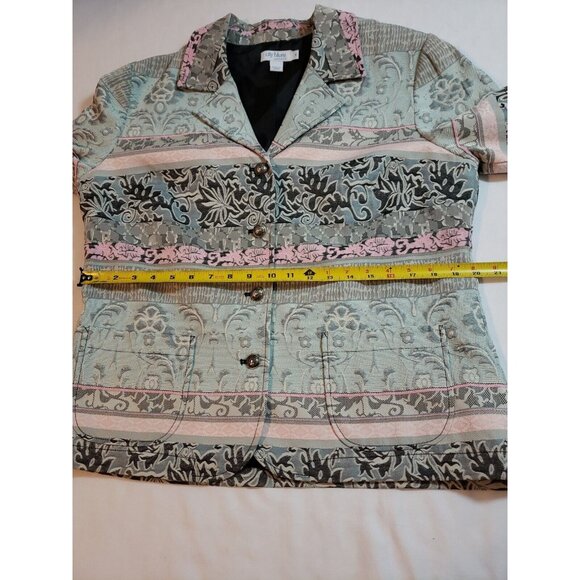 City Blues By Koret Womens Blazer Jacket Size 14 Multicolor pockets - Picture 12 of 15